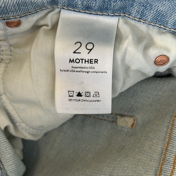 Mother The Stunner Zip Ankle Step Fray Jean Rolling in the Bushes Designer Sz 29 - Picture 12 of 16